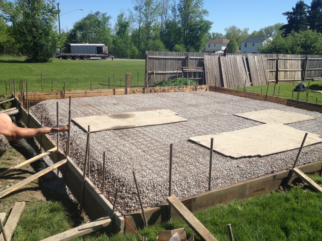 Garage Concrete Slab Set Up Custom Garage Builders Buffalo Atlantic