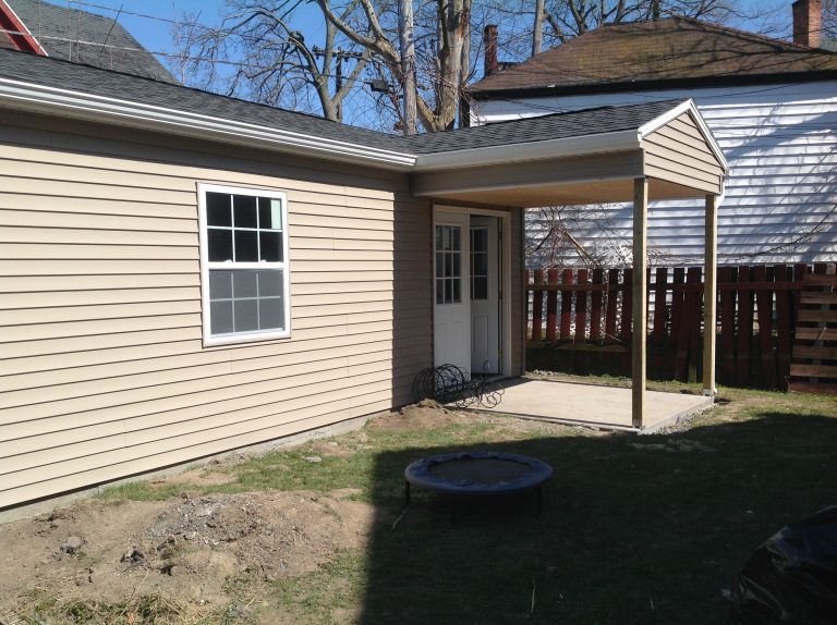 Detached Garage with patio Custom Garage Builders Buffalo Atlantic